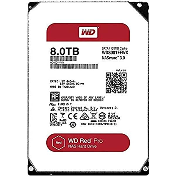 Western Digital Wd Red Pro 8Tb 3.5 Pulgadas Sata Iii 7200Rpm 128Mb Cache Nas Drive Interno (Wd8001Ffwx)