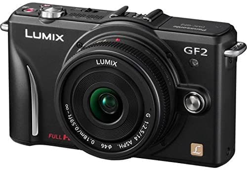 Panasonic Lumix DMC-GF2 12 MP Micro Four-Thirds Cámara Digital Con Pantalla Táctil de 3.0 Pulgadas y Lente de 14-42 mm (Negro) DMC-GF2KK