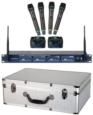 Vocopro Uhf5805 Profesional Recargable 4 Canales Uhf Sistema De Micrófono Inalámbrico UHF5805-9