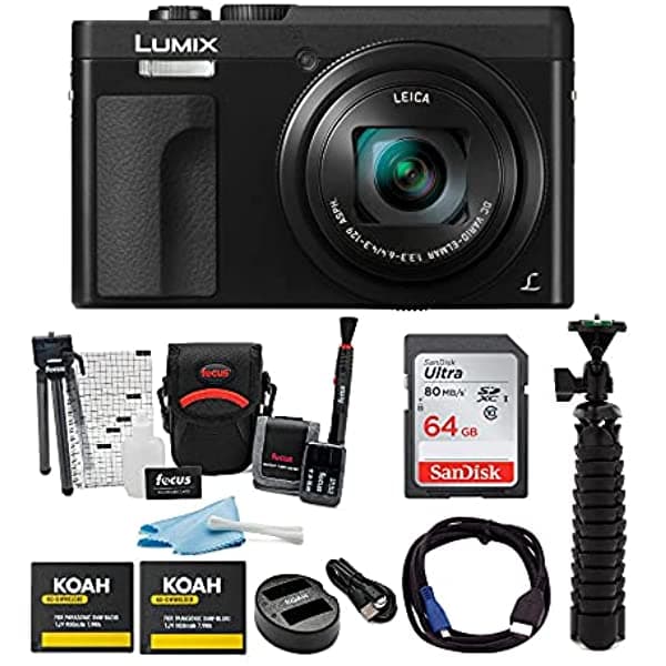 Leica Panasonic Lumix Dc-Zs70K 20.3Mp Cámara Digital 4K 4K (Negro) Con Una Tarjeta Sd De 64 Gb Y Paquete De Accesorios