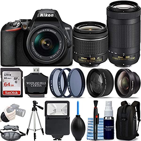 Woodland Hills Camera Cámara Dslr Nikon D3500 Con Lentes Ultimate Travel Hazle Eléctrico NIKD3500K1