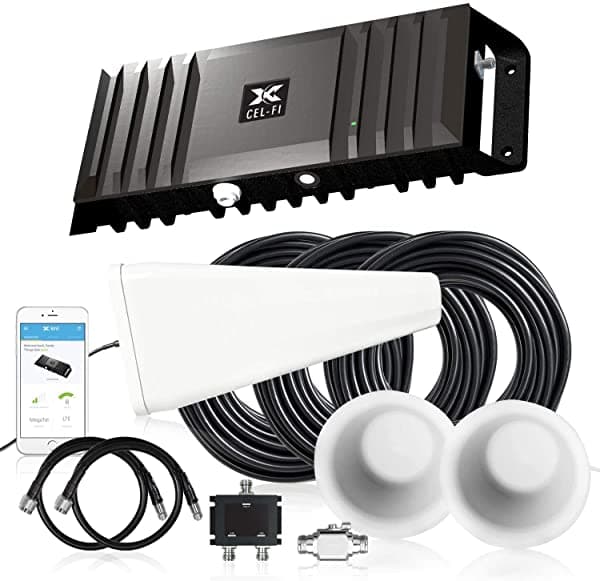 Cel-Fi Go X | Booster De Señal Del Teléfono Celular | 2 Kit De Paquete De Antena De Domo Todos Los Accesorios Incluidos | Soporte De Varios Portadore