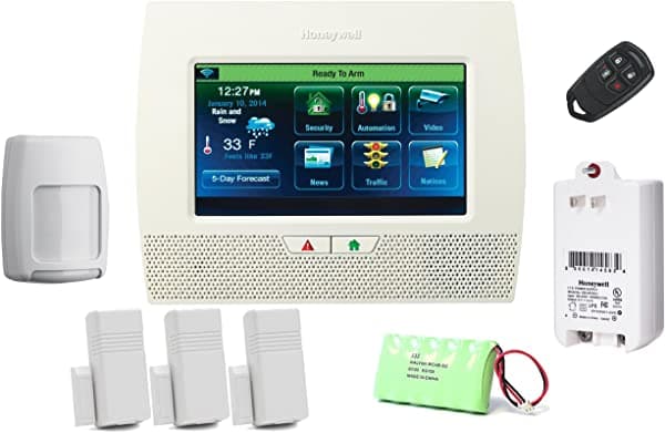 Honeywell Lynx Touch L7000 Kit De Arranque - Lynx Touch Alarma De Seguridad Inalámbrica Con (3) Transmisores De Puertas/Ventanas De 5816Wmwh. A