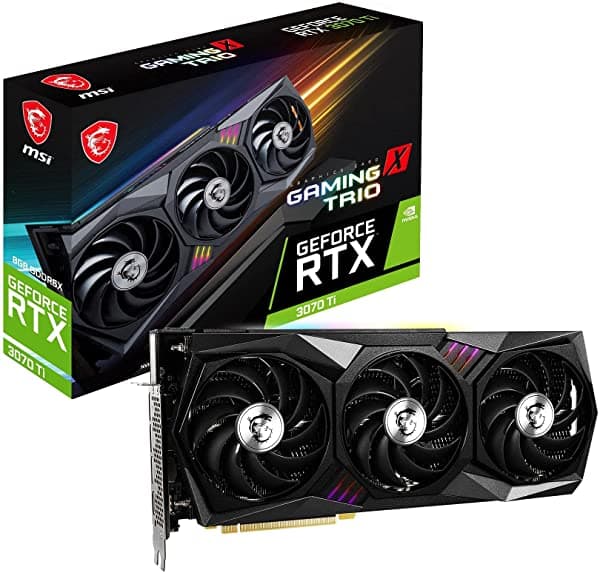 Msi Gaming Geforce Rtx 3070 Ti 8Gb Gdrr6X 256 Bit Hdmi/Dp Nvlink Torx Fan 3 Ampere Arquitectura Oc Tarjeta Gráfica (Rtx 3070 Ti Gaming X Trio 8G)
