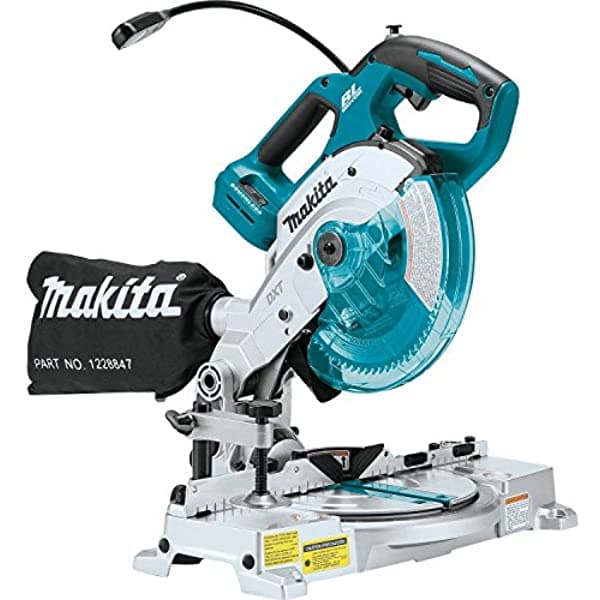 Makita Xsl05Z 18V Lxt Lithium-Ion Sin Escobillas Inalámbricas 6-1/2 "Sierra De Inglete Compleja Compacta Compleja Con Láser Solo Herramienta A