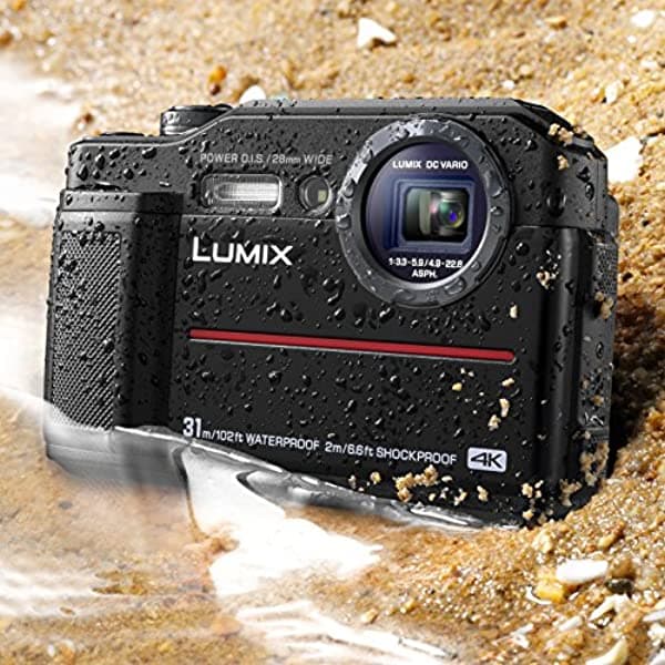 Panasonic Dc-Ts7K Lumix Ts7 Cámara Resistente A Impermeable 20.4 Megapíxeles 4.6X Zoom Lente Ee. Uu. Con 3 "Lcd Negro