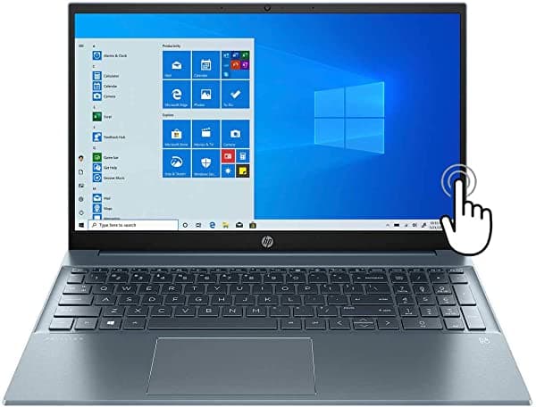 Hp Laptop Con Pantalla Táctil Fhd 15 De 15.6 Pulgadas Core I7-1165G7 De 11ª Generación Wifi-6 Teclado Retroiluminado Usb-C Hdmi Iris Xe Graphics 16 Gb De Ram Ssd Pcie De 512 Gb Win 10 Azul Niebla Pavilion 15