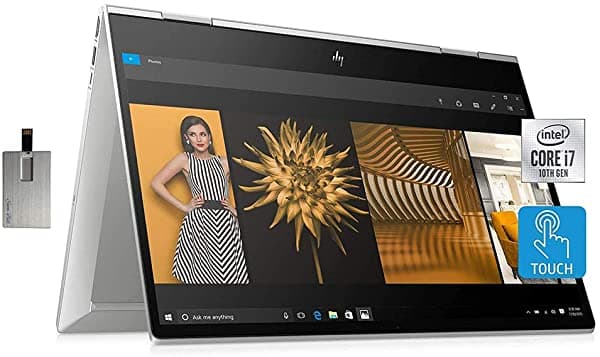 Hp 2022 Envy X360 2 En 1 Con Pantalla Táctil Fhd De 15.6 Pulgadas Intel Core I7-1165G7 32 Gb De Ram Ssd Pcie De 2 Tb Teclado Retroiluminado Gráficos Iris Xe Cámara Web Hd Win 11 Plata Tarjeta Usb De Campana De Nieve De 32 Gb