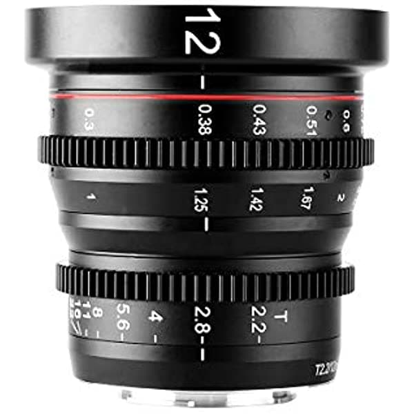Meike 12 Mm T2.2 Manual Focus Lente De Cine Fijo De Gran Angular Para M43 Micro Cuatro Thirds Mft Mount Camara Bmpcc 4K Zcam E2 MK-1222 M43