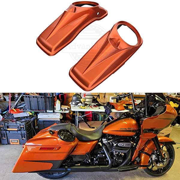 Moto Onfire Tapas De Altavoz De Alforjas De 8 Pulgadas Fundas Aptas Para Harley Touring Road Glide Street Glide Special Road King 2014+ (Naranja Quemado) 01-105-14BXYXG8C