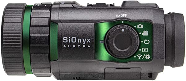 SiOnyx Aurora - Cámara de Visión Nocturna Digital a Todo Color con Estuche Rígido Visión Nocturna Infrarroja Monocular con Sensor IR de Muy Poca Luz Resistente al Agua Wifi Brújula y Capacidad de GPS CDV-100C