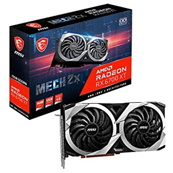 Msi Gaming Radeon Rx 6700 Xt 192 Bits 12 Gb Gddr6 Dp/Hdmi Dual Torx 3.0 Fans Freesync Directx 12 Vr Ready Oc Tarjeta Gráfica (Mech 2X 12G Oc) RX 6700 XT MECH 2X 12G OC