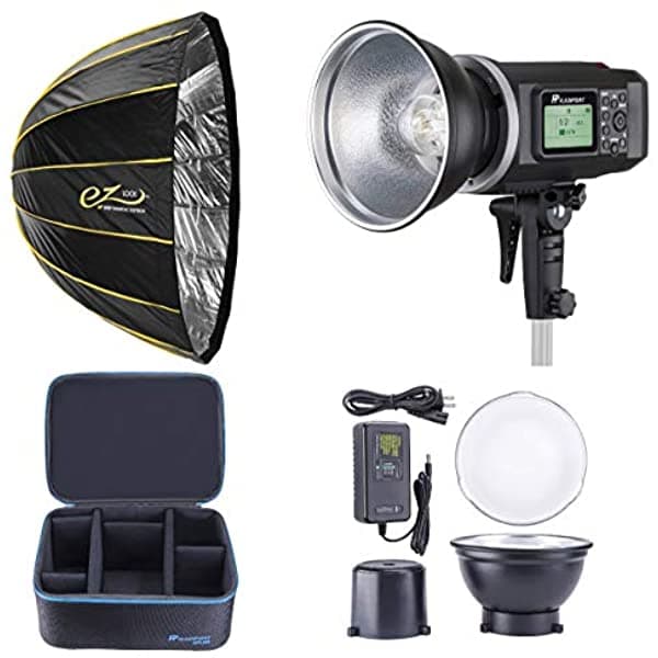 Flashpoint Xplor 600 Hss Monolight Con Batería Con Sistema Remoto De Radio R2 2.4Ghz Incorporado-Bowens Mount (Ad600) + Glow Ez Lock Parabolic Parabol XPLOR-600B X17