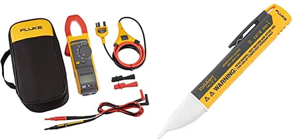 Fluke 381 Medidor De Abrazadera De Ac/Dc De Pantalla Remote True-Rms Con Iflex Y 1Ac-A1-Ii Voltalert Tester De Voltaje Sin Contacto
