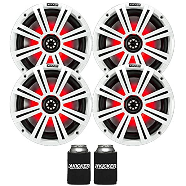 Kicker Altavoces Led Marinos Blancos De 8 Pulgadas 2 Pares De Altavoces De Repuesto Oem KICKERBDL190806-10