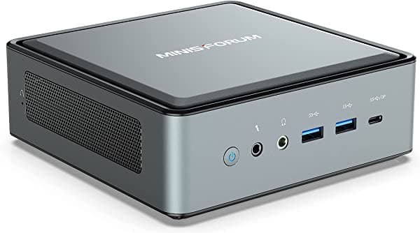 Minisforum Mini Pc Amd Ryzen 7 4800U Computadora De Escritorio Ddr4 32G Ram+512G Ssd Hdmi/Dp/Usb-C 4K 60Hz Salida 2 Puertos Rj45 (1000/2500Mbps) 6 Puertos Usb Wifi6 Ax200 Gráficos Amd Radeon 2 Ranuras Hdd