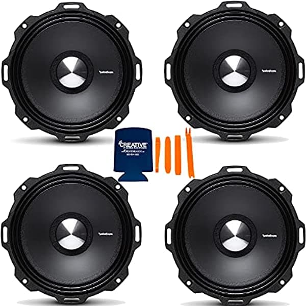 Rockford Fosgate Pps4-6 - Altavoces De Coche De 6.5 Pulgadas 800 W 4 Ohmios De Rango Medio Con Cono De Papel Reforzado De Fibra Y Marco De Aluminio Fundido