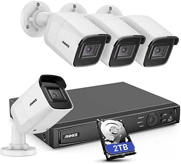 [Actualización] Annke H800 4K Sistema De Cámara De Seguridad Poe Con Grabación De Audio 8Ch H.265+ Poe Nvr Con 4X 8Mp Poe Ip Bullet Outdoor Camera V AU-N48PAW2-V1-94BL-P