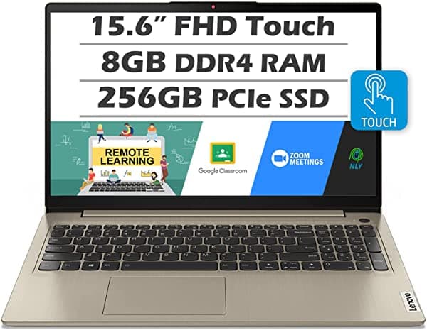 Lenovo Ideapad 3I Laptop (Último Modelo) Pantalla Táctil Full Hd De 15.6 Pulgadas Intel Core I3-1115G4 8Gb Ddr4 Ram 256Gb Pcie Ssd Hdmi Wifi Bluetooth Usb-C Lector De Huellas Dactilares Windows 11 En Modo S