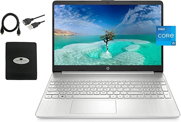 Notebook HP 15.6 FHD IPS Flagship 2021 Intel 4-Core i5-1135G7 (Hasta 4.2 GHz, supera al i7-1060G7) 16 GB de RAM 256 GB PCIe SSD Gráficos Iris Xe Bluetooth WiFi Win11 con Accesorios GM