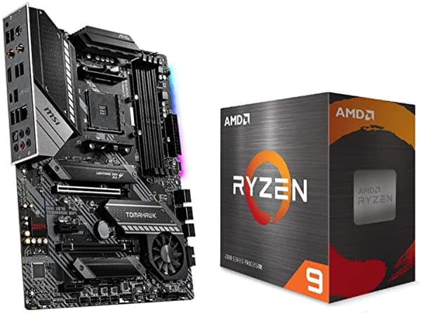 INLAND Micro Center Amd Ryzen 9 5950X De 16 Núcleos 32-Thread Am4 Descripción Desbloqueada Procesador Msi Mag X570 Tomahawk Wifi Atx Gaming Motherboard Core