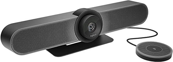 Logitech Meetup y Expansion Mic - Sistema De Videoconferencia De Audio Y Video Hd Para Salas De Reuniones Pequeñas Color Negro 960-001201