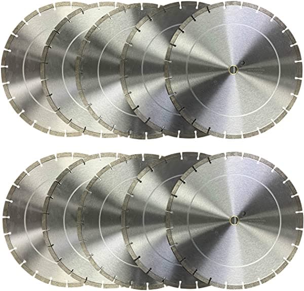 VORTEX DIAMOND Vtxmax - Juego De 10 Hojas De Sierra De Diamante Segmentadas De Alta Velocidad De Corte Seco O Húmedo De 14 Pulgadas Para Mampostería De Ladrillo De Piedra De Hormigón (14 - 10 Unidades) VSS