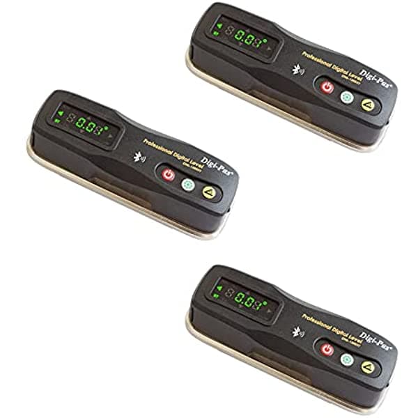 Digi-Pas 2 Ejes Smart Machinist Level Dwl1300Xy Bluetooth 0.002 Pulgadas/Pies (40 Segundos) - Paquete De 3