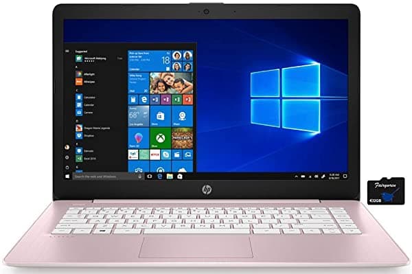 Hp Stream 2021 - Pc Portátil Hd De 14 Pulgadas Intel Celeron N4000 4 Gb De Ram 64 Gb Emmc Wifi Bluetooth Cámara Web Hdmi Windows 10 S Con Office 365 Personal Durante 1 Año + Tarjeta Fairywren (Rosa Rosa) HP Stream 14