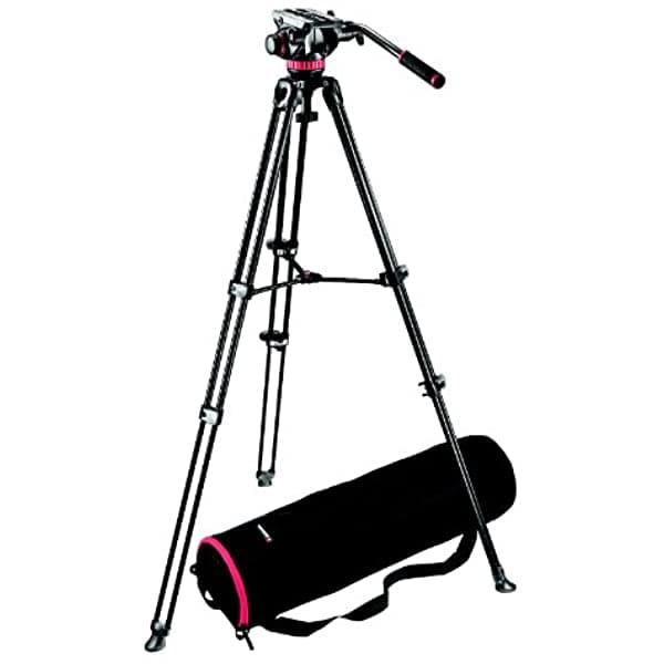 Manfrotto Mvk502Am - Kit Telescópico De Doble Pierna Con Cabeza De Vídeo 502 Y Bolsa De Transporte