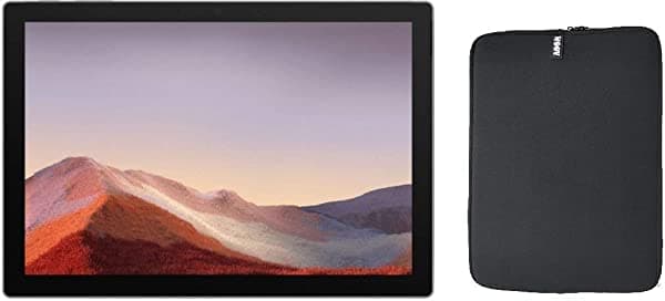 Microsoft Surface Pro 7 - Paquete De Tablet Con Pantalla Táctil De 12.3 Pulgadas Con Funda Woov Intel Core I3 De 10ª Generación 4 Gb De Ram 128 Gb Ssd Windows 10 Platinum (Último Modelo)