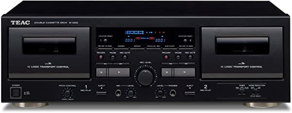 Teac W-1200 - Cubierta De Casete Doble Con Grabador Usb Paso Karaoke Micrófono Y Control Remoto