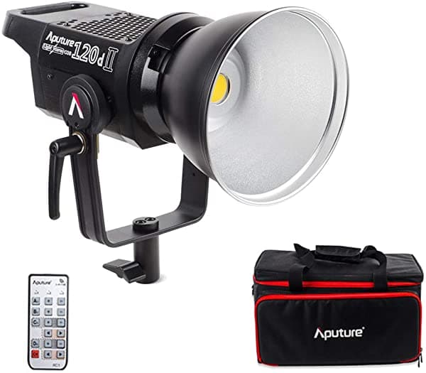 Aputure Luz Storm Ls C120D Mark 2 120D Ii Iluminación De Salida Continua Led Ultimate Upgrade 30.000 Lux 1.6 Ft Soporta Dmx 5 Cri96+ Tlci97+ Efectos De Iluminación Preprogramados (V-Mount)