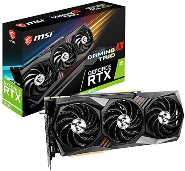 Msi Gaming Geforce Rtx 3090 24Gb Gdrr6X 384 Bit Hdmi Dp Nvlink Tri-Frozr 2 Ampere Arquitectura Oc Tarjeta Gráfica Rtx 3090 Gaming X Trio 24G
