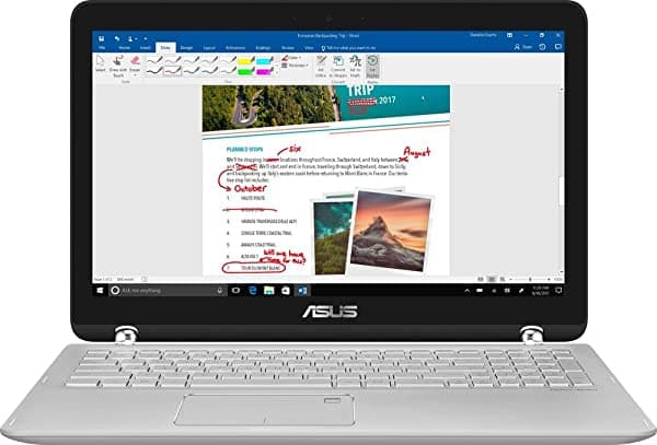 ASUS Q504UA Notebook 2-en-1 15.6" touchscreen, Intel Core i5-7200u, 12GB RAM, 1TB HDD, lector de huellas, teclado retroiluminado