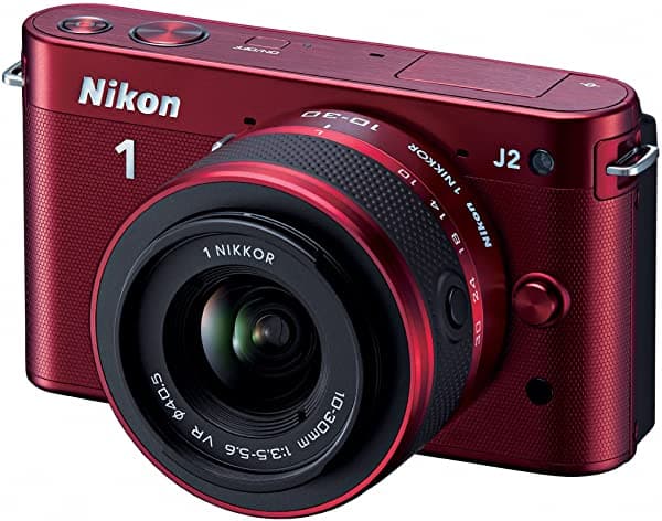 Cámara Digital Nikon 1 J2 10.1 Mp Hd Con Lentes Vr De 0.394-1.181 In Y 1.181-4.331 In (Rojo) 27587