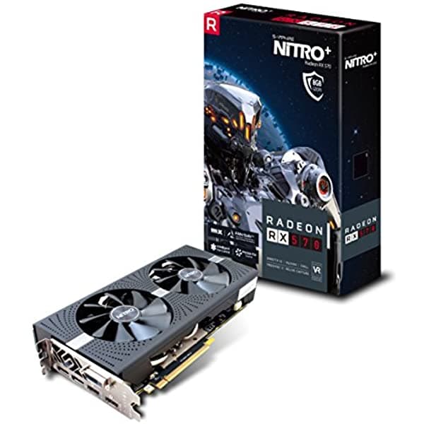 Sapphire 11266-09-20G Radeon Nitro+ RX 570 placa de video de 8 GB GDDR5 HDMI doble/DVI-D/DP doble con placa posterior (UEFI) PCI-E