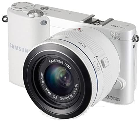 Samsung Nx1100 Smart Wi-Fi Cuerpo De Cámara Digital Y Lente De 0.787-1.969 In (Blanco) EV-NX1100BFWUS