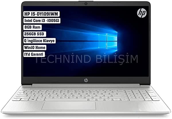 HP 15.6" HD notebook modelo 2021 10ª generación Intel Core i3-1005G1 procesador de doble núcleo 8 GB DDR4 RAM 256 GB PCIe NVMe M.2 SSD Intel UHD Graphics Wi-Fi webcam Windows 10 Home en modo S 15-dy1091WM