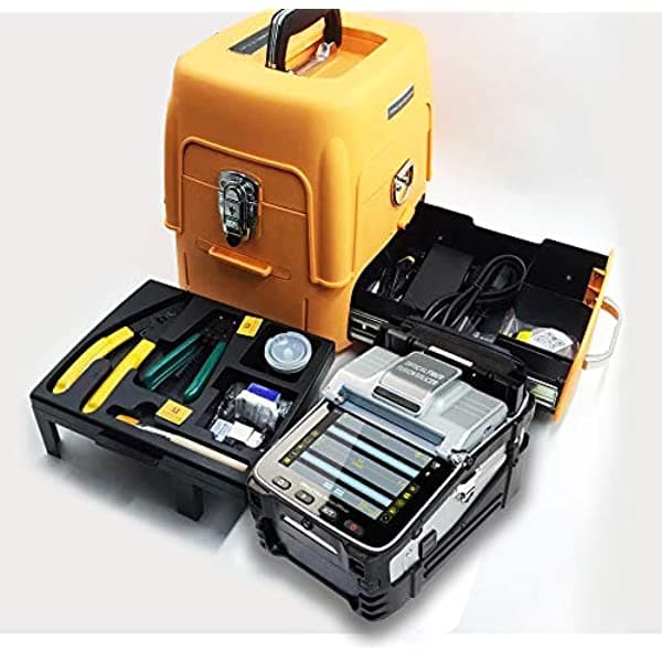 D Yedemc Sm&Mm Automático Inteligente Fibra Óptica Fusión Empalmadora De Fibra Óptica Máquina De Empalme (Ai-7C) & Fibra Cleaver Kit