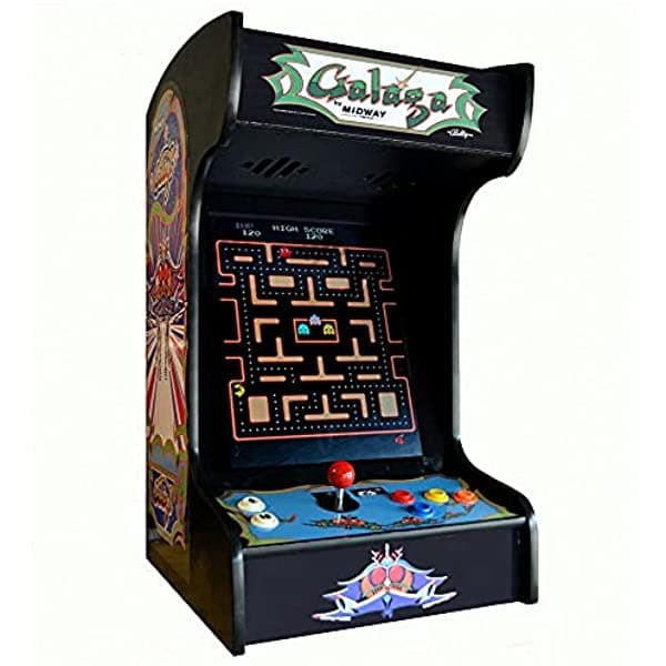 Doc & Pies Arcade Factory Classic Home Arcade Machine - Mesa Y Bartop - 412 Juegos Retro - Pantalla Lcd De Tamaño Completo Botones Y Joystick (Negro) 0