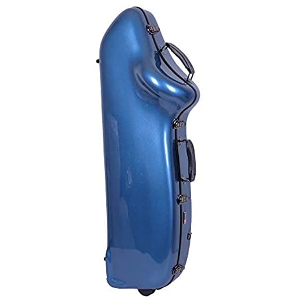 Crossrock Baritone - Funda Para Saxofón Low A Carcasa Rígida De Fibra De Vidrio Con Correas De Mochila Color Azul (Crf1000Bsbl)