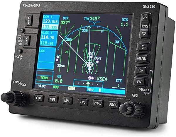 Realsimgear Gns530 Bisel | Herramientas Gps Realistas Para Simuladores De Vuelo | Sistema De Navegación De Piloto Estudiante | Pantalla Lcd De 5" RSG-530