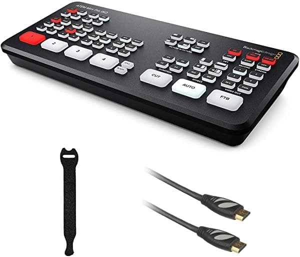 Blackmagic Design Atem Mini Pro Iso Hdmi Livestream Switcher Con Cable Hdmi De Alta Velocidad De 6' Y Paquete De 10 Correas SWATEMMINIBPRISO