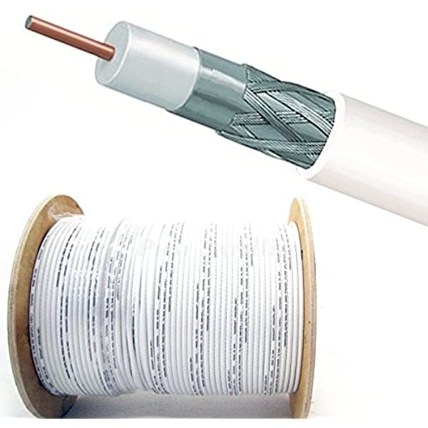 PHAT SATELLITE INTL Cable Coaxial De Pvc De Doble Escudo Para Commscope 2275 V Rg6 De 3 Ghz 75 Ohmios Ul Etl Requisito De Regulación Comercial Antiestático No Tóxico Sin Humo Chaqueta De Pvc Certificado Cable Coaxial