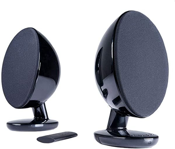 Kef Egg Sistema De Altavoces De Escritorio Versátil - Negro Brillante (Par) EGGBL