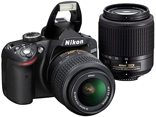 Nikon D3200 Cámara Reflex Digital 24.2MP CMOS con Lente 18-55mm VR y 55-200mm DX No VR 13309