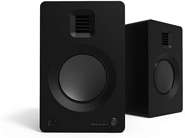 Kanto Tuk - Altavoces Alimentados Con Salida De Auriculares | Usb Dac Integrado | Rca Dedicado Con Preamplificador De Teléfono | Bluetooth 4.2 Con Aptx Hd Y Aac | Tweeter Amt Y Controlador De Aluminio De 5.25 Pulgadas | Negro Mate | Par CA-TUKMB