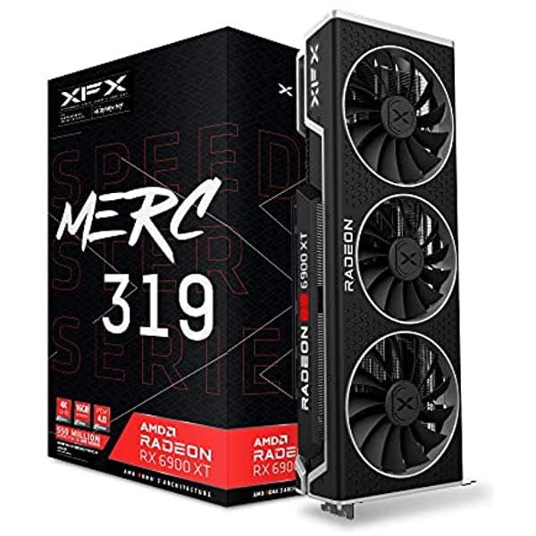 Xfx Speedster Merc319 Amd Radeon Rx 6900 Xt - Tarjeta Gráfica Negra Para Juegos Con 16 Gb Gddr6 Hdmi 21 2Xdp Usb-C Amd Rdna 2 Rx-69Xtacbd9