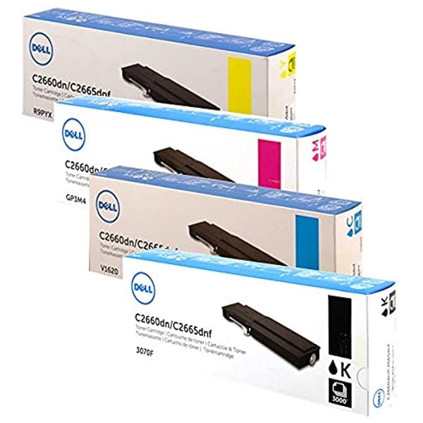 Conjunto De Cartuchos De Tóner De Color Negro Y Rendimiento Estándar Dell C2660Dn BND00497